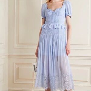 Self-Portrait Chiffon Midi Dress